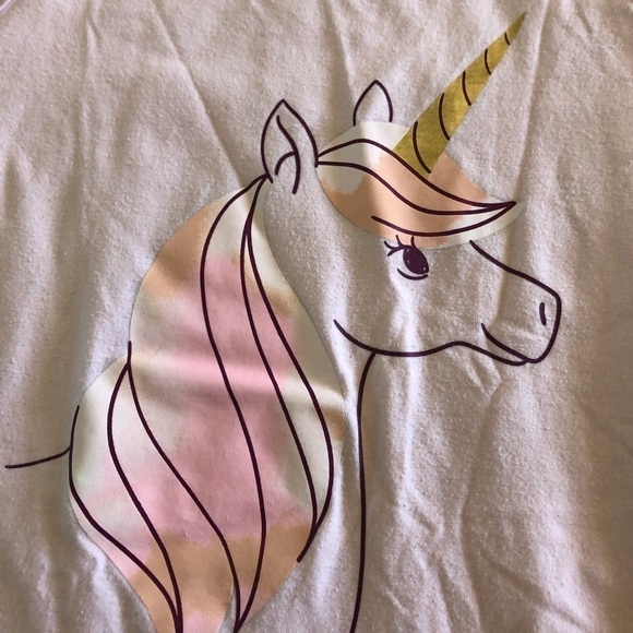 Cat & Jack pink unicorn graphic cotton blend tank top in size XS - Picture 3 of 4